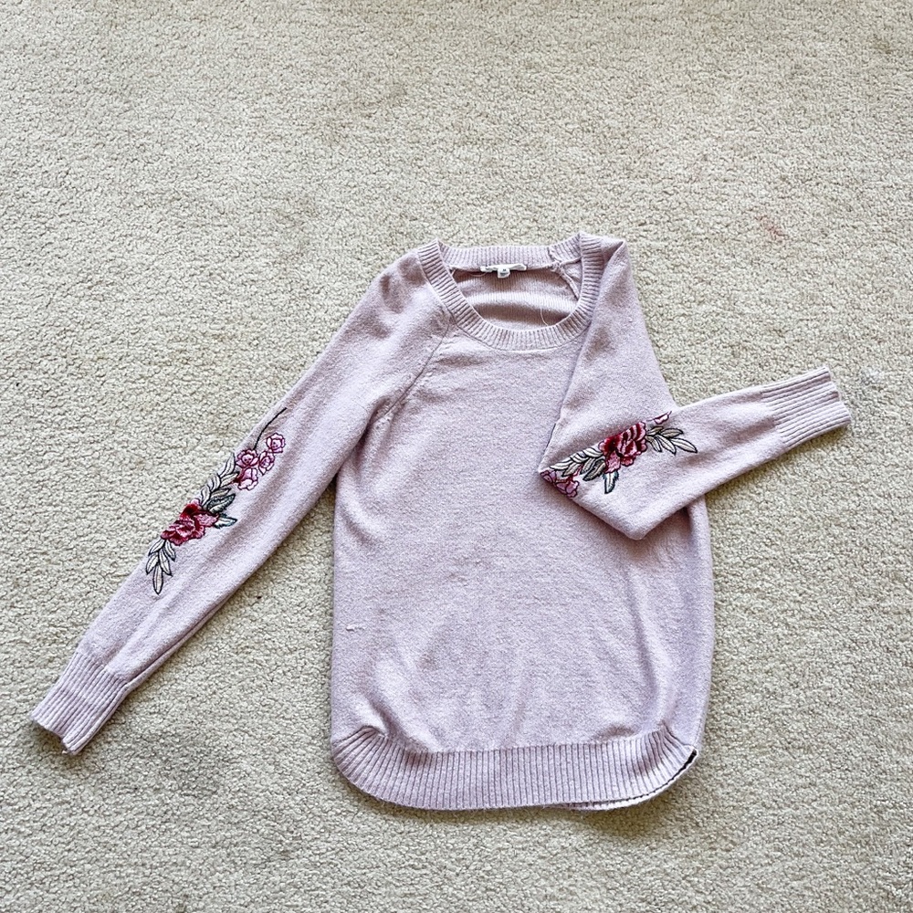 Blush Pink Long Sleeve Sweater